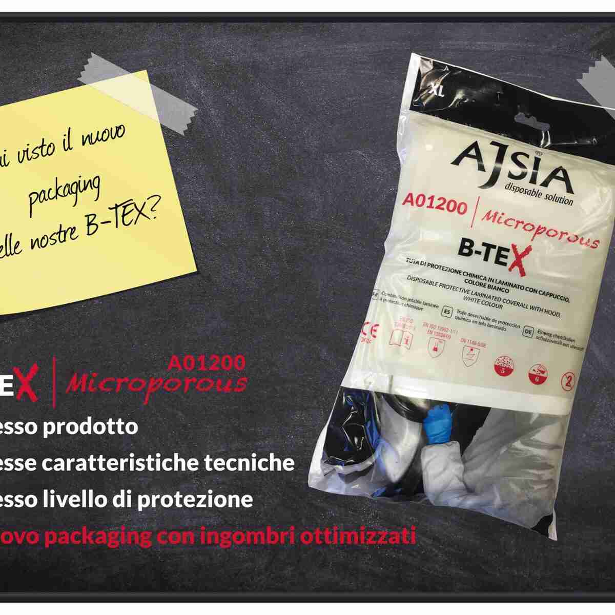 Tuta protettiva monouso contro agenti chimici
