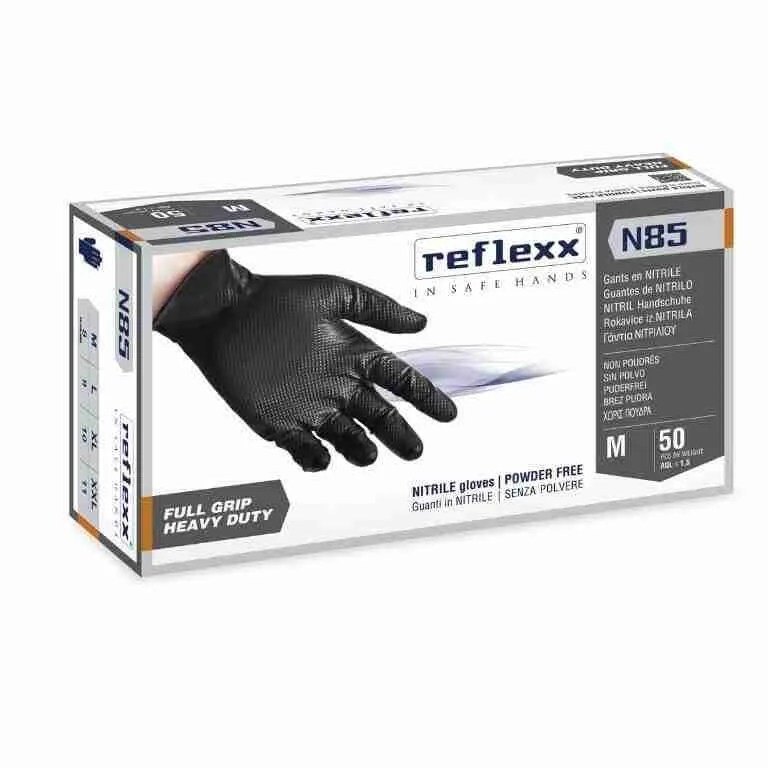 Guanti nitrile reflexx n85b full grip – m